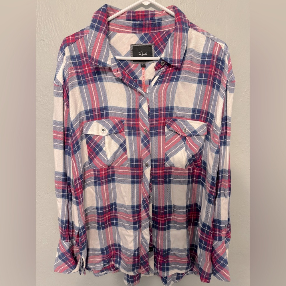 Rails women's plaid button up shirt